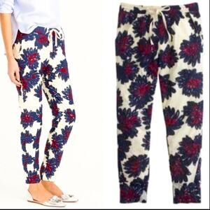 J. Crew firework Pant in Sequin Ivory floral Cotton Jogger Pants